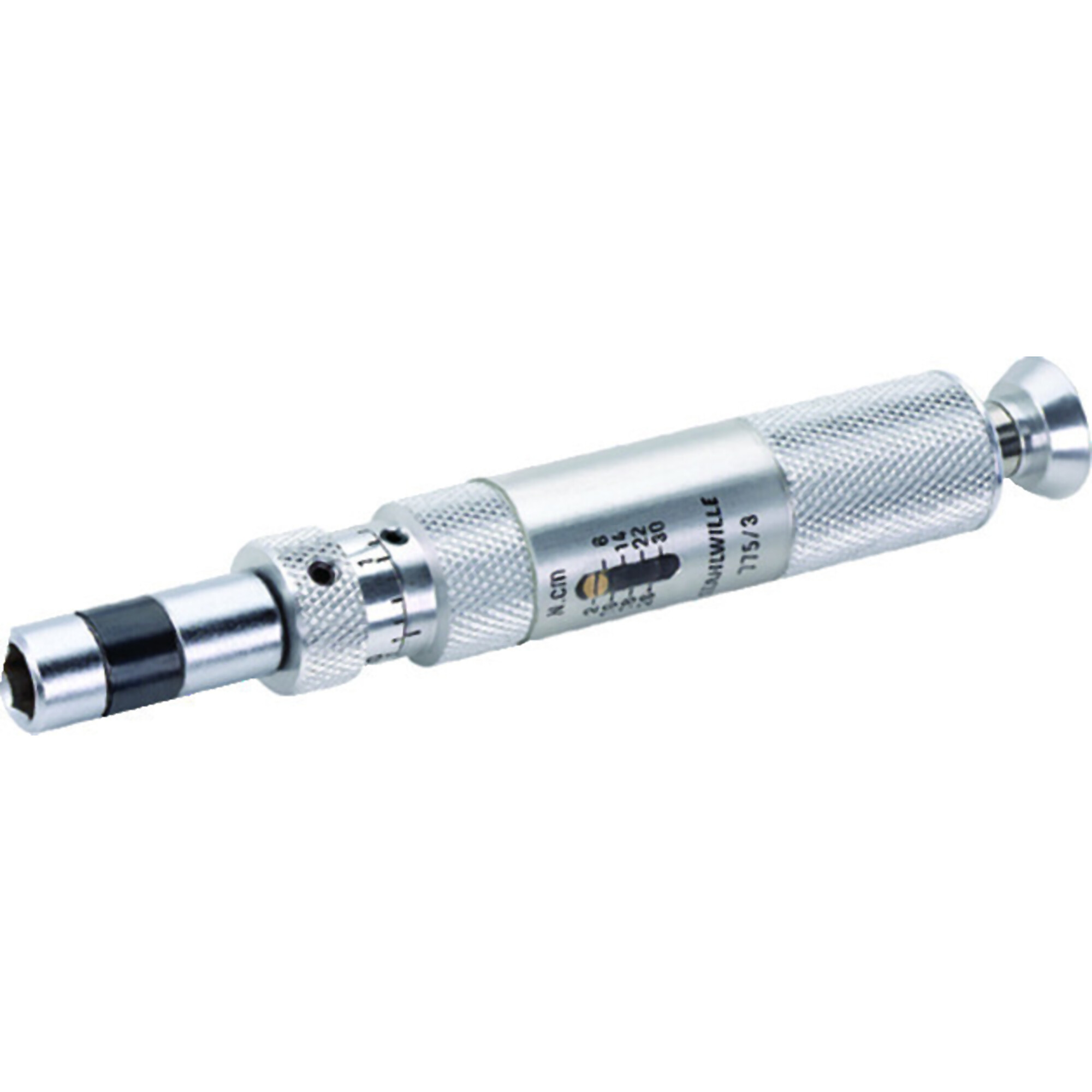 Stahlwille TORSIOMAX Torque Screwdriver — 0.2–3 in.-lb., 1/4in. Internal Hex Drive, Adjustable, Model# 775A